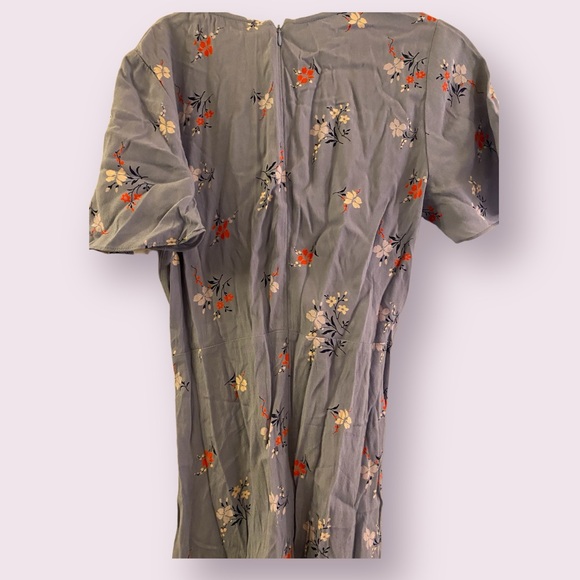 Madewell Button Wrap Midi Dress in Aloha Floral Size 2, Blue - Picture 5 of 11